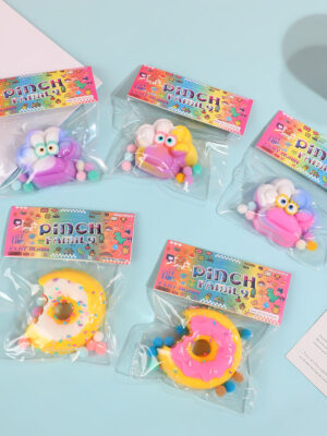 Simulated Food Toy Squeeze Fun Ultra-Soft Donut Cat Paw Stress Relief Toy